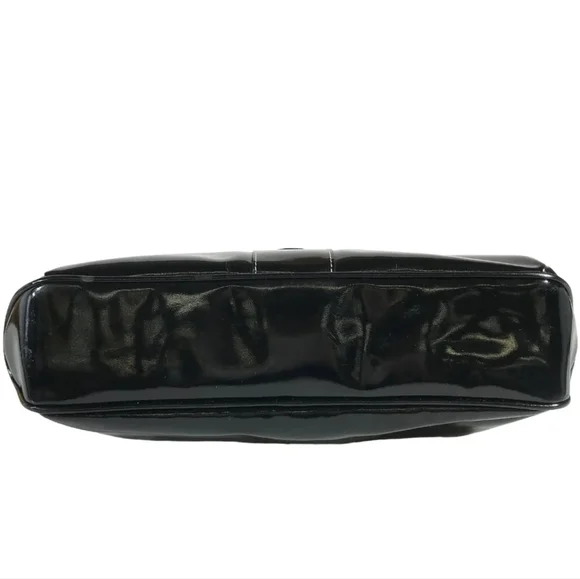 SALVATORE FERRAGAMO BAG SHOULDERBAG ENAMEL LEATHER